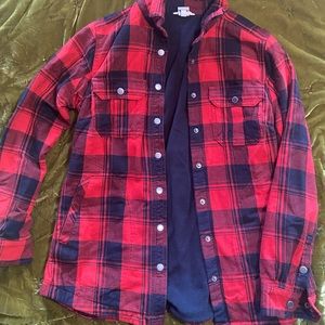 Duluth Trading Company flannel snap jacket